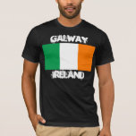 Camiseta Galway, Irlanda com bandeira irlandesa<br><div class="desc">Galway,  Irlanda com bandeira irlandesa</div>