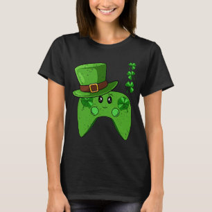 Camiseta Gam de Dia de São Patrício Shamrock do Controlador