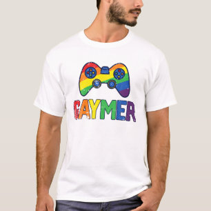 Camiseta Gam de vídeo Gamer Orgulho gay LGBT Rainbow Flag 