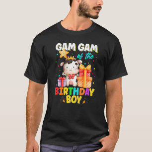 Camiseta Gam Gam do Menino do Aniversário da Fazenda de Vac