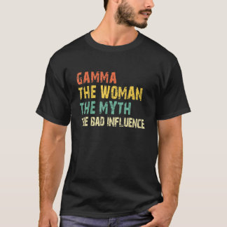 Camiseta Gama A Mulher O Mito A Má Influência Engraçada R