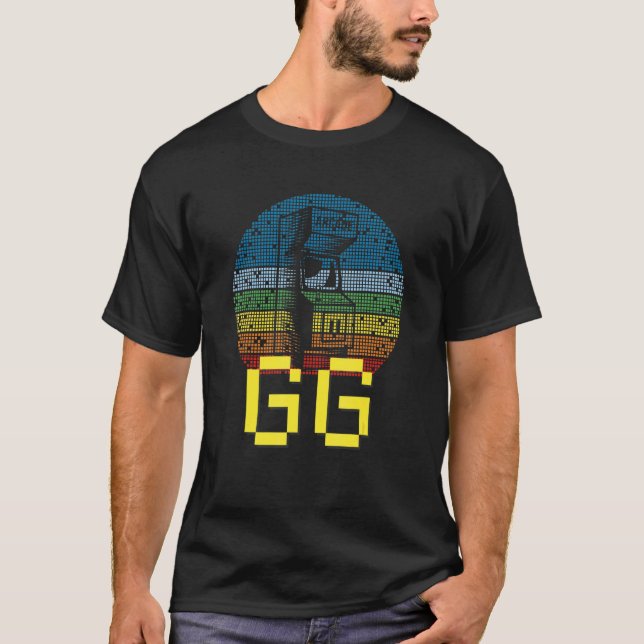 Camiseta Gama de vídeo Concsole do Bit da Máquina de Jogos  (Frente)