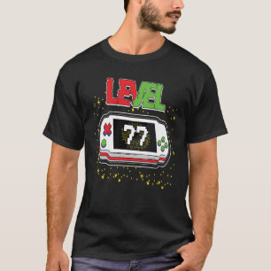 Camiseta Gama de vídeo de 77 anos de aniversário desbloquea