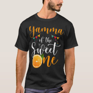 Camiseta Gama Do Laranja Da Família Doce De Um primeiro ani