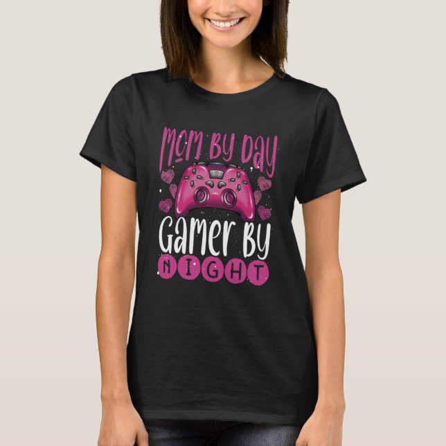 Camiseta Gamamer Mãe Motherhood Joystick Controller Video G (Frente)