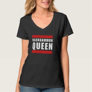 Camiseta Gamão-de-fundo Rainha Funny Backgammon piada humor