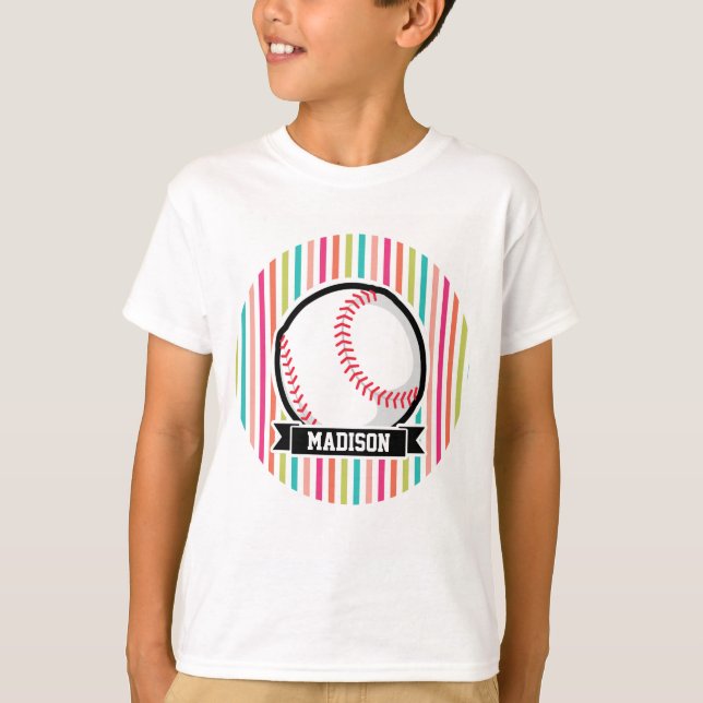 Camiseta Gamas Coloridas; Softball Personalizado (Frente)