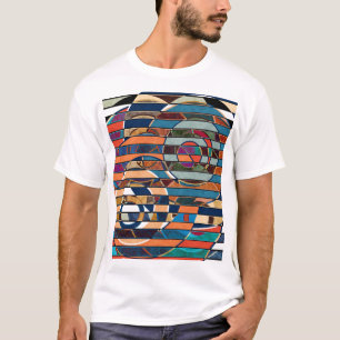 Camiseta Gamas Geométricas Coloridas, Abstrato