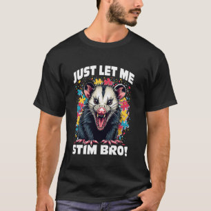 Camiseta Gambá Bravo Conscientização do Autismo Deixe-me Es