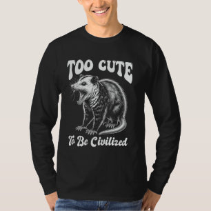 Camiseta Gambá engraçado demais para ser civilizado meme po