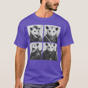 Camiseta Gambá Engraçado Músicos Animais Música Rock Emo Pu