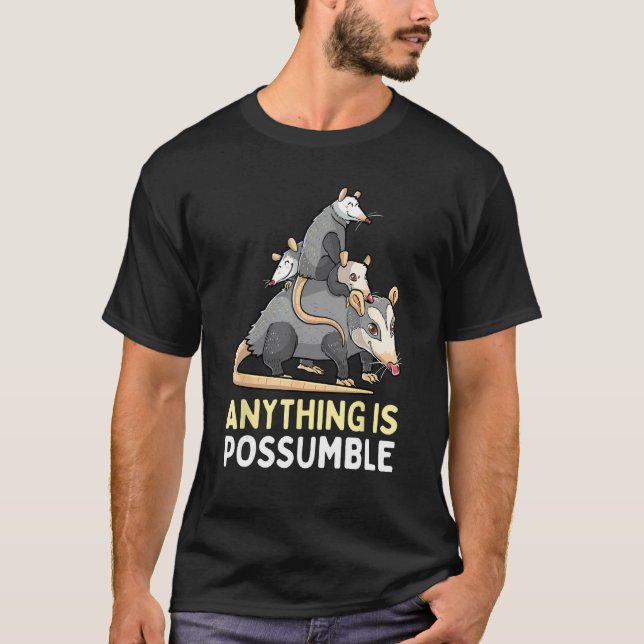 Camiseta Gambá Engraçado Qualquer Coisa é Possível Rua do G (Frente)