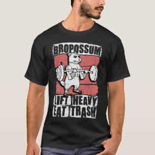 Camiseta Gambá Levanta Peso Comer Lixo Gambá Academia Levan