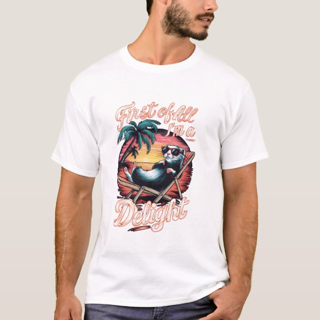 Camiseta Gambá Possum Em Primeiro Lugar Eu Sou (Frente)
