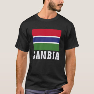 Camiseta Gâmbia Bandeira Patriótica Raízes Nacionais Lembra