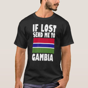 Camiseta Gambia Flag Design Se perdido me envie para Gambia