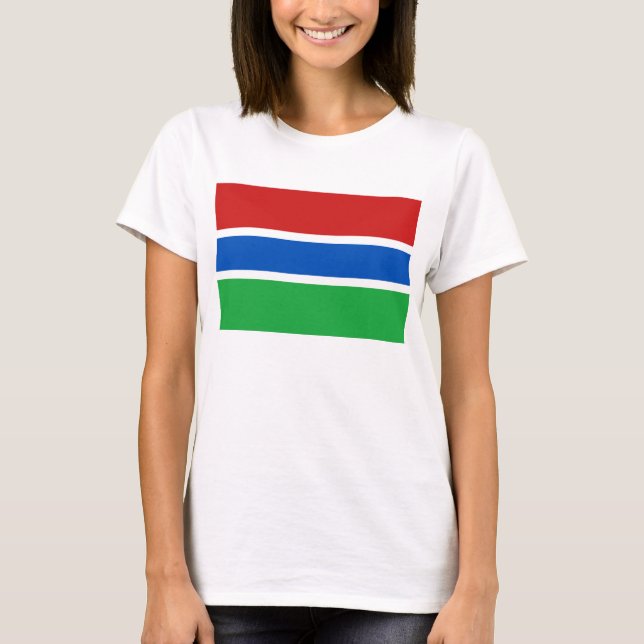 Camiseta Gâmbia Flag x Map T-Shirt (Frente)