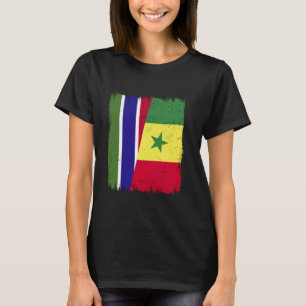 Camiseta Gambia Senegal Half Flag Gambian Senegal Herita
