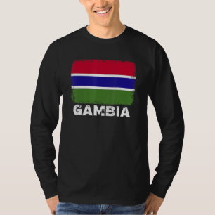 Camiseta Gâmbia Sinalizador de Apoio à Pessoas Gambiana Hom