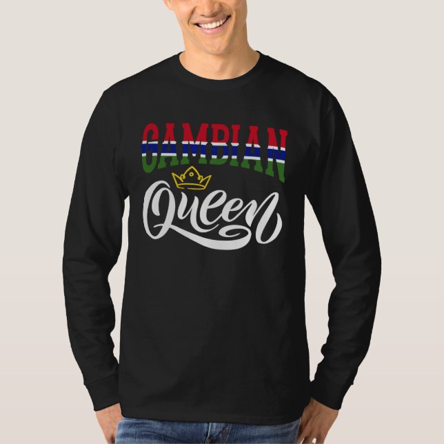 Camiseta Gambian Queen Gambian Gambia Gambian Flag (Frente)