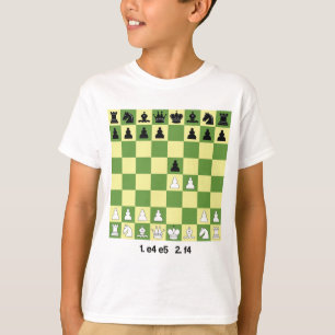 Camiseta Gambit Chess do Rei Abre Presente de Xadrez