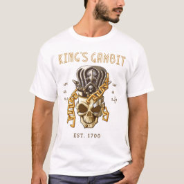 Camiseta Gambit Est 1700 do Chess King Movimentos 1.e4 e5 2