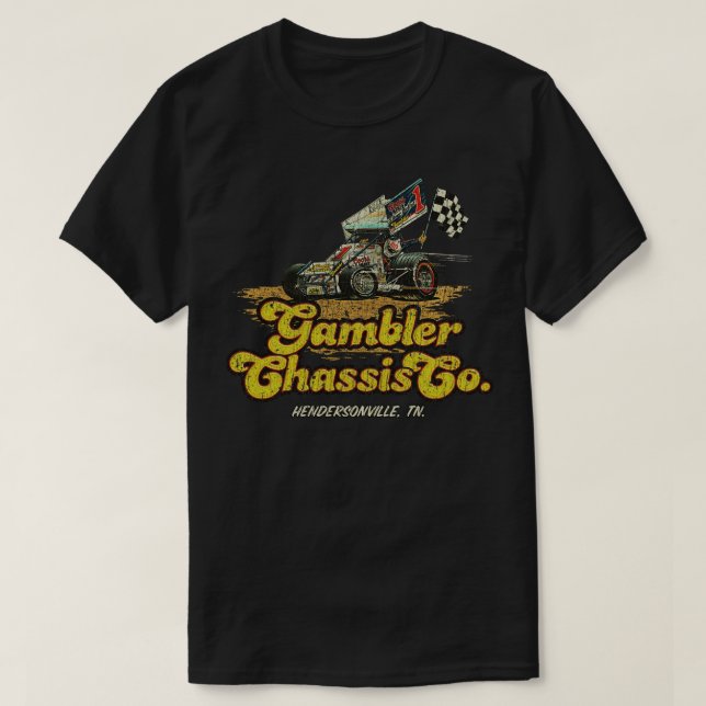 Camiseta Gambler Chassis de Corrida a Carros Sprint Co (Frente do Design)