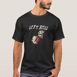 Camiseta Gambler do Partido Roll do vamos Vintage Casino Di
