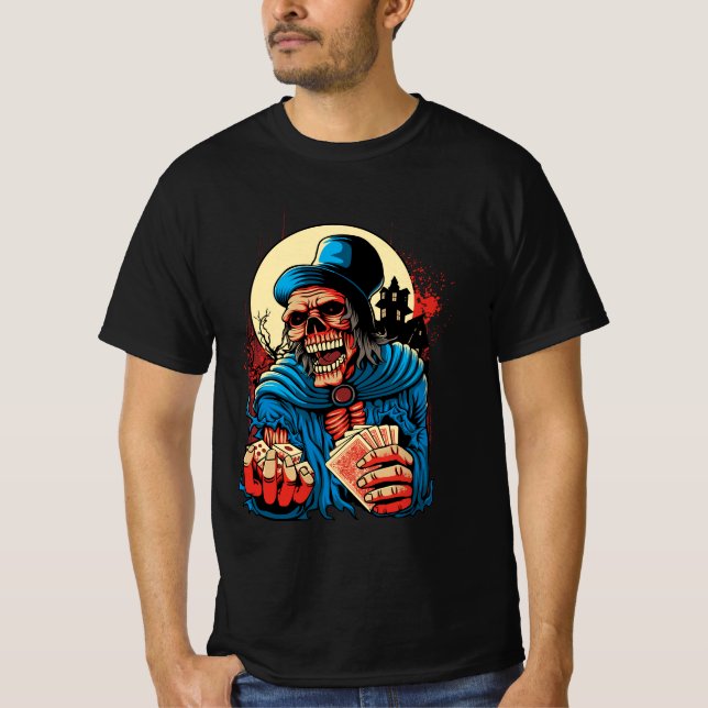 Camiseta Gambler Sinistro - O jogo assombrado da oportunida (Frente)