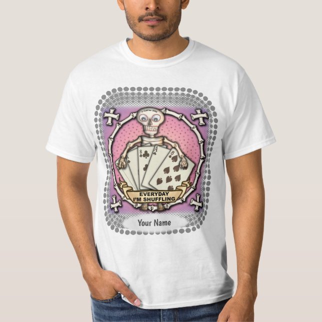 Camiseta Gambler Skeleton Poker T-Shirt (Frente)