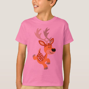 Camiseta Gamboling de Cartoon Gamboling Deer Kids T-Shirt