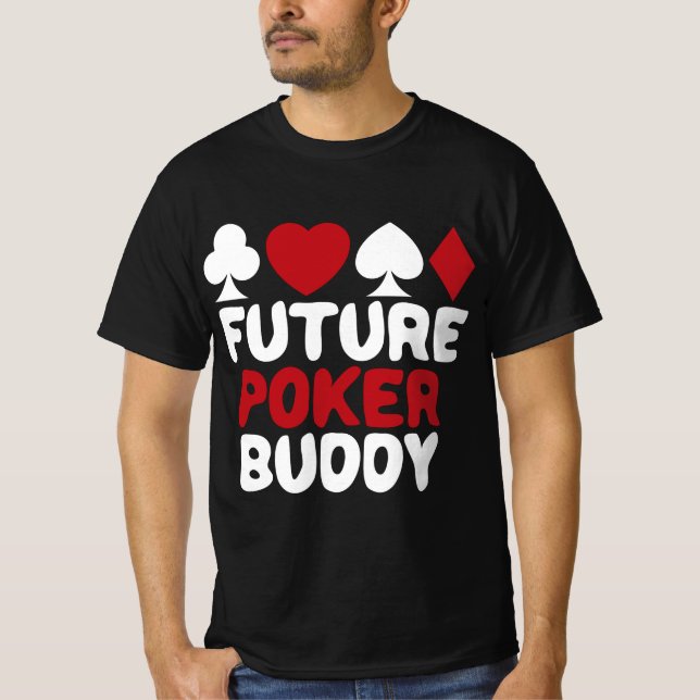 Camiseta Gambre Fofo do Futuro Jogador de Poker Buddy Boy (Frente)