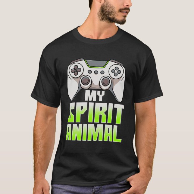 Camiseta Game Controller Is My Spirit Animal  Gamer  Gamers (Frente)