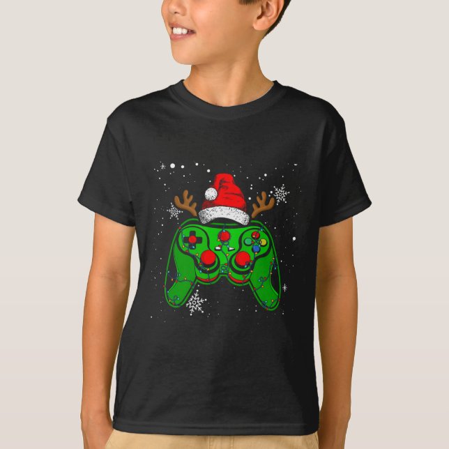 Camiseta Game Controller Natal Hat Gamer Boys 2 (Frente)