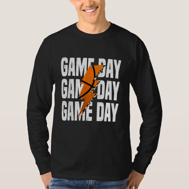 Camiseta Game Day Basketball Leopard Lightning (Frente)