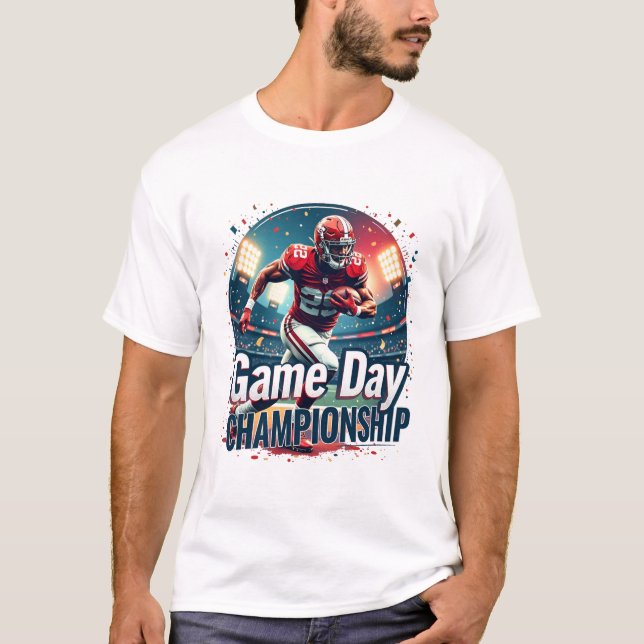 Camiseta Game Day Championship – Football Player Action (Frente)