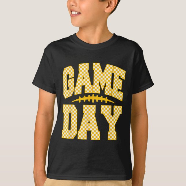Camiseta Game Day Football Season Football Mama Girl Blue G (Frente)