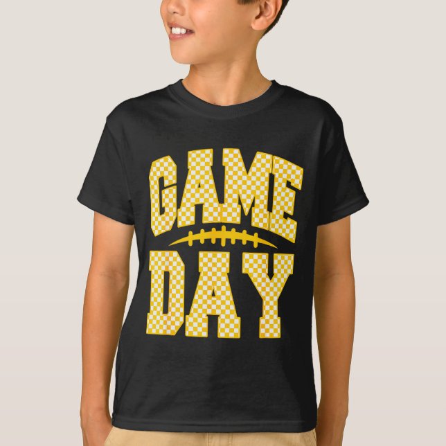 Camiseta Game Day Football Season Football Mama Girl Red Go (Frente)