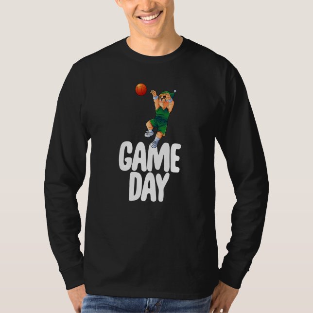 Camiseta Game Day Gnome  Basketball Game Celebration Women  (Frente)