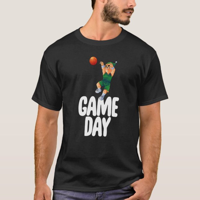 Camiseta Game Day Gnome  Basketball Game Celebration Women  (Frente)