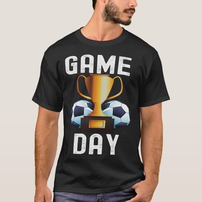 Camiseta Game Day Soccer Football  Quotes Cool Family (Frente)