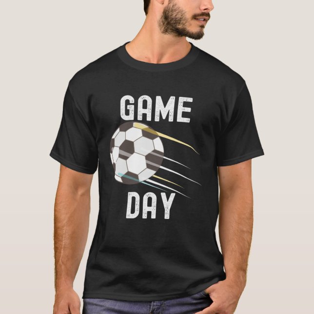 Camiseta Game Day Soccer Football  Quotes Family Party (Frente)