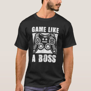 Camiseta Game Like a Boss Gamer Cote Piada Video Gaming Gr