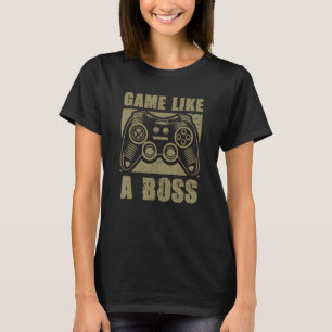 Camiseta Game Like a Boss Gamer Cote Piada Video Gaming Gr