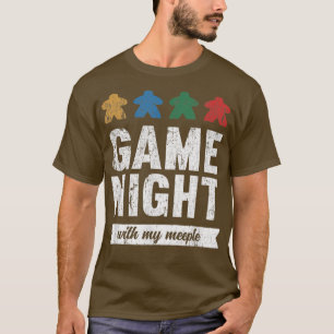 Camiseta Game Night With My Meeple Board Game Lover Gift 