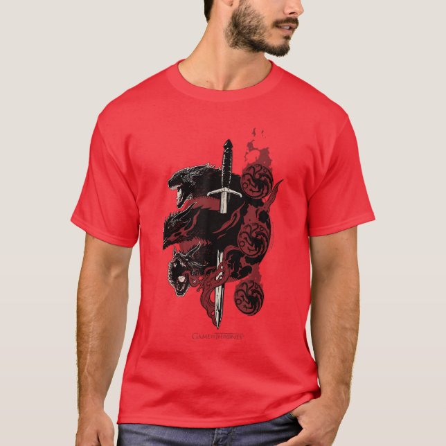 Camiseta Game ofhronesargaryen Dragons Small vintage (Frente)