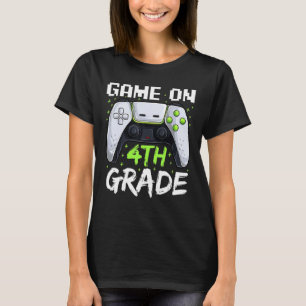 Camiseta Game On 4th Grade Gamer Boys  Back To School Teach