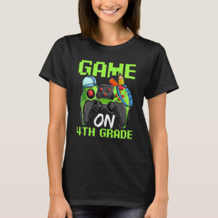Camiseta Game On 4th Grade Shirts, Back To School Video Gam