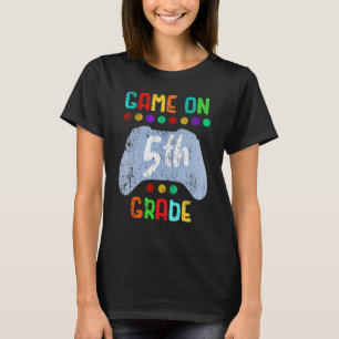 Camiseta Game On 5th Grade Back To School Gamer Boy