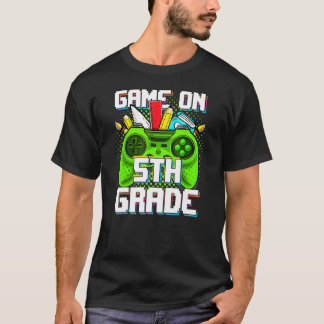 Camiseta Game On 5th Grade Video Game Boys Back To School F